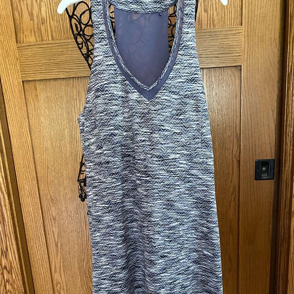 MPG athletic purple tank dress w/pockets & built in bra! XL